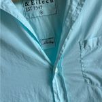 Frank & Eileen Mary Lightweight Cotton Semi Sheer Button Up Dress Blue XS Photo 2