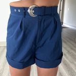 Bar III Belted Navy Work Short Photo 2