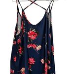 PaperMoon  Women Top Size 3X Blue Multi Floral Spaghetti Straps Blouse‎ Photo 6