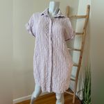 Abercrombie & Fitch Lavender Textured Mini Shirt Dress Lavender Purple ST Photo 1