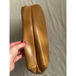 Vintage Tan Smooth Leather Stocko Clutch Purse Handbag Bakelite Lucite Handles Photo 12