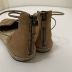 Eileen Fisher Lace suede cognac brown leather espadrille sandals US 9 Photo 4