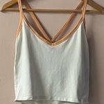 Forever 21 Cream & Light Orange Trimmed Crop Top Size M Photo 0