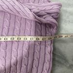 No Comment NWT  Size S Purple Lilac Cotton Cable Knit Mock Neck Cropped Sweater Photo 11