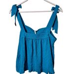 Rose + Olive    Flowy Women's Blue Women's  Bow Style Wide Straps Top Sz M NWT Photo 4