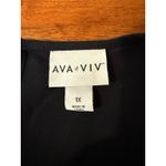 Ava & Viv AVA VIV Womens Black Wrap Romper 1X Short Sleeve V Neck Tie Photo 5