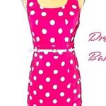 Dress Barn fuchsia fitted style sleeveless dress with cute polka dot des… Photo 0