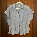 Calypso St. Barth  Striped Linen Blend Blouse Size L Photo 1