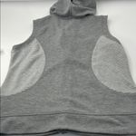 Aerie Gray and White Striped Hooded Vest Photo 12