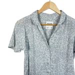 Abercrombie & Fitch Collared Floral Short Sleeve Button Down Mint/White XS Photo 2
