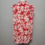 Pacific&Co NY& red Floral Pleated Surplice Sleeveless Blouse Size XL Photo 4