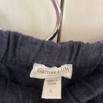 Garnet Hill Essential 100% Linen Pull On Denim Mini Skirt Pocket Chambray Size L Photo 4