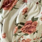 White Pink Floral High Low Maxi Dress Smocked Bust Lightweight Flowy XL Romantic Photo 8