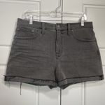 Madewell High Rise Denim Shorts Gray Wash Cuffed Raw Hem Casual Sz 28 Photo 3