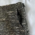 English Rose New  Beaded Grommet Hem Side Zip Tweed Mini Skirt Black Gold Photo 4