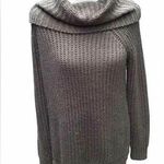 Forever 21  Dark Moss Green Tunic Cowl Neck Vertical Ribbed Knit Sweater US Med Photo 0