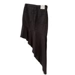Mother denim SNACKS! The Crinkle Cut Faded Black Denim Jean Skirt Asymmetrical Size XS Photo 5