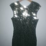 Fundaisy XL Flapper 20s Gatsby Midi Dress Sequins Fringe Capped Sleeves Gold Photo 8