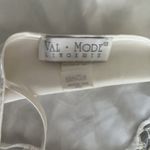 Vtg Val Mode Slip Dress‎ Women M Ivory Silky Lingerie Boudoir Chemise Nightgown Size M Photo 5