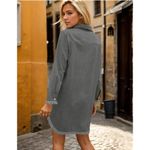 NEW Denim Shirt Long Sleeve Distressed Dress Button Down M Pink Size M Photo 4