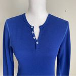 American Apparel | Blue Long Sleeve Henley Top Sz S Photo 1