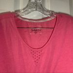 Goodnight Kiss Pink V Neck Short Sleeve Pajama Top 3X Photo 2