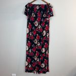 Altar'd State Alter’d State Maxi Dress S‎ Black Red Rose Floral Smocked Off The Shoulder Boho Photo 1