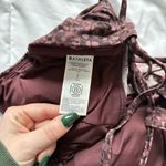 Athleta  Tankini Top W/ High Waisted Bottoms Womens Size Small Floral Maroon Swim Photo 11
