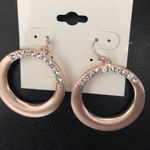 Tahari  Rose Gold Pave Crystal Hoops See matching Photo 0
