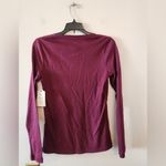 st. john's bay  long sleeve Plum v neck essential tee size xs Photo 3