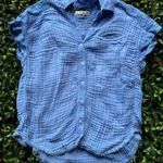 Free People  Heat Waves Gauze Visit Top Cornflower button down size medium  Photo 0
