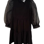 TCEC Sheer Puff Sleeve Babydoll Dress Womens Small Grunge Goth Whimsigoth Witch Photo 0