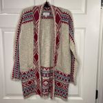 Lucky Brand Aztec Cardigan Sweater Women's Size XS Long Sleeves Open Front Knit Photo 1