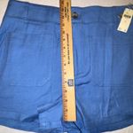 Maeve  The Colette Short Anthropologie High Waisted Blue Linen Blend Size 31 Photo 2