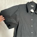 NWT J.Crew Factory Black Cotton Bubble Sleeve Shirt Dress Mini Size 18 Photo 4