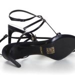 CELINE  Women's T-Bar Triomphe Calfskin black heel classic designer luxury $1300 Photo 1