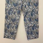 Drew NWT  Angelica Dayna Bluebird Floral Paisley Cropped Pants Blue Tan White 2 Photo 2