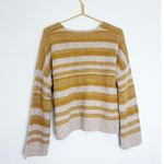 Madewell  Space-Dyed Staley V-Neck Pullover Sweater Size Large Yellow Stripe Photo 12