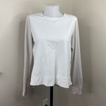 Lululemon  Run Warm Up Crew Long Sleeve 1/2 Zip Back White Dune Women’s Sz 10 Photo 3