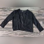 Laurence Kazar VTG Lawrence Kazar Black Floral Beaded Sequin 100% Silk Evening Jacket XL, Lined Photo 8