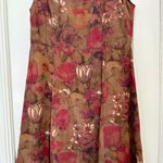 Dark Floral Traditional Qipao / Cheongsam w. Flare Skirt Multi Size M Photo 2