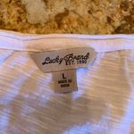 Lucky Brand Cotton Shirt Red White Blue Flag Metal Stars T Shirt Size L Large Photo 6