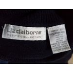 Liz Claiborne VTG  Sweater Women Small Petite Knit Pullover Turtleneck Wool Navy Photo 3