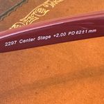 Peepers Center Stage Readers +2.00 in Cranberry Gently Used Reading Glasses Red Photo 6