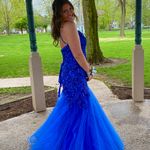 Royal Blue Mermaid Prom Dress Size 6 Photo 4