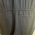 Ralph Lauren Lauren Womens Navy Button Front Long Sleeve Soft Jumpsuit Size 12 Photo 8