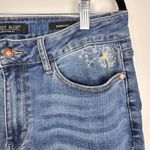 Judy Blue  Women's High Waist Skinny Fit Boho Embroidered Dandelion Jeans Sz 14W Photo 10