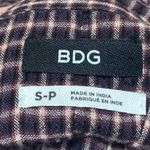 Urban Outfitters  BDG Brown Checkered Plaid Long Sleeve Button Down Shirt Top S Photo 2