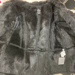 Venus Faux leather fur moto jacket by ladies plus size 16 black vegan suede coat Photo 4