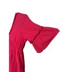 Billabong  Mini Dress V Neck Ruffle Detail Short Sleeve Tie Back Small Photo 3